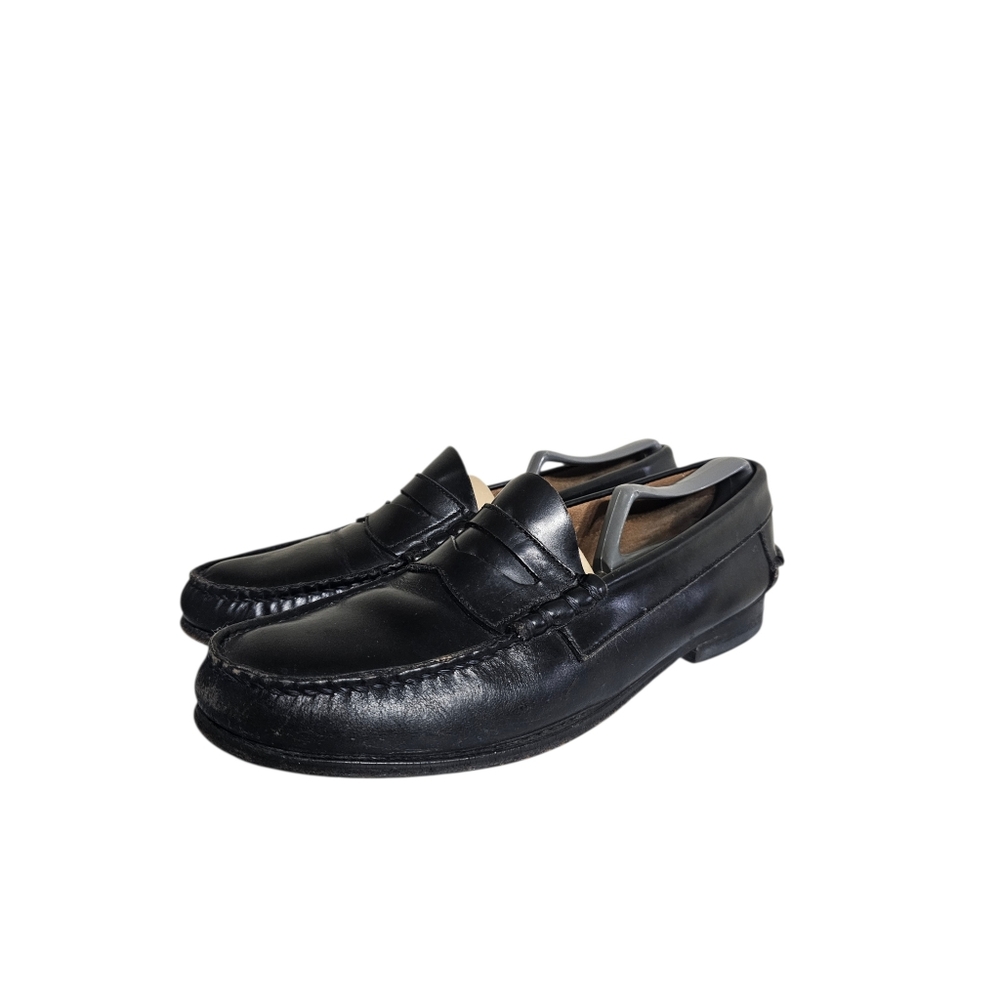Wall Streeter Vintage Deadstock Black Leather Penny Loafers Mens 10.5 D - Picture 6 of 10